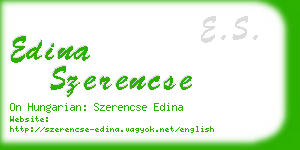 edina szerencse business card